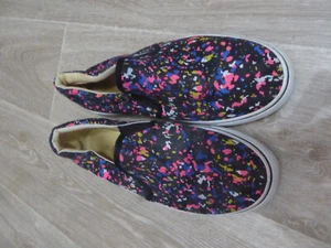 Baskets slippers toile noires tâches colorées Moa - pointure 40 - Foto 1 di 8