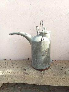 Zangola Per Burro In Ferro Zincato D'epoca Da Collezione - Foto 1 di 7