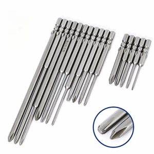 Magnetic Cross Phillips Bits Set 60mm PH00 PH0 PH1 PH2 Screwdriver Bit 4mm Shank - Picture 1 of 7