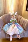 Cynthia Rowley Easter Elf Bunny Shelf Sitter Doll 30" Tabletop Spring Home Decor