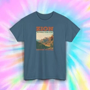 Zion National Park T-Shirt Utah Hiking Adventure Outdoors Tee S-5XL - Picture 1 of 12