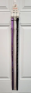 3 Pack: Cat & Jack Girls Belts Hearts/Glitter *Size XL* Purple/Silver/Black - 9C - Picture 1 of 4