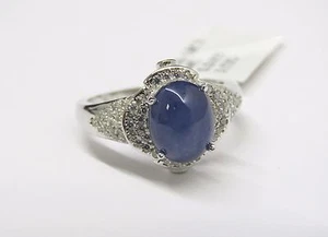 Anillo de zafiro estrella #6457S - plata de ley 925  - Imagen 1 de 8