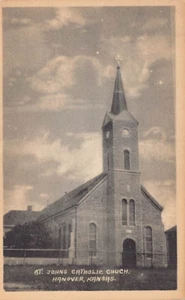 Postcard KS: St. Johns Catholic Church, Hanover, Kansas DB 1910's (2 Cards) - Picture 1 of 4