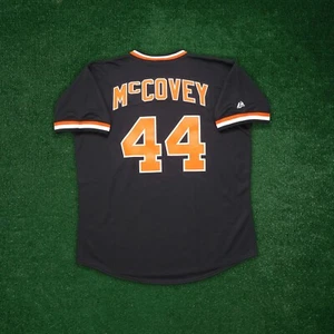 Willie McCovey 1978 San Francisco Giants Cooperstown Men's Road Black Jersey - Picture 1 of 9