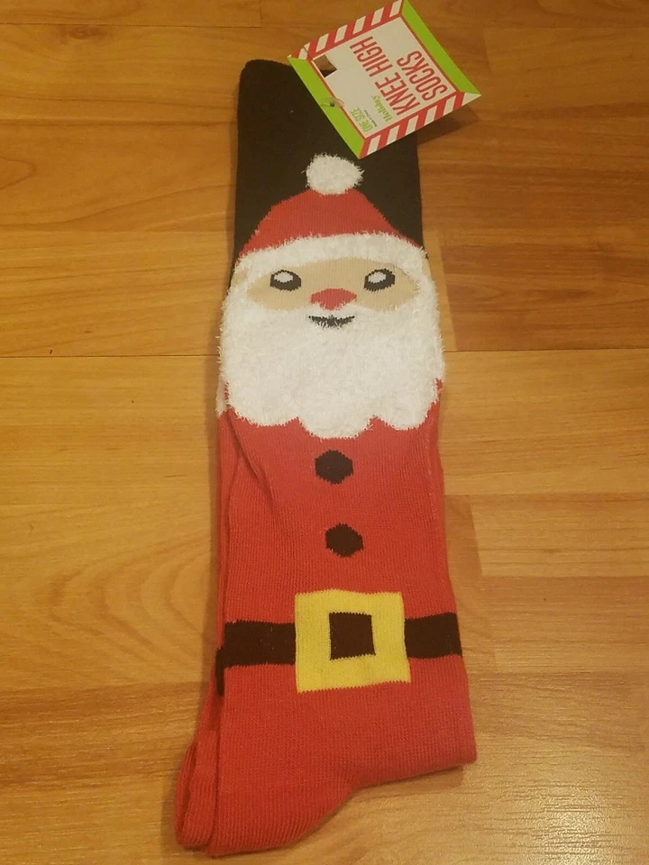 Women’s Knee High Holiday Socks REINDEER Novelty Gift OSFM One Size Fits Most N