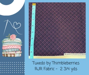 2 3/4 yards Thimbleberries TUXEDO Fabric by RJR - Picture 1 of 1