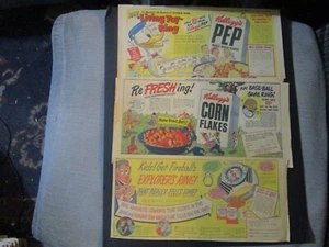 Lot of 5 Ring Cereal Premium Sunday Comic Ads 1937-49 - Imagen 1 de 2