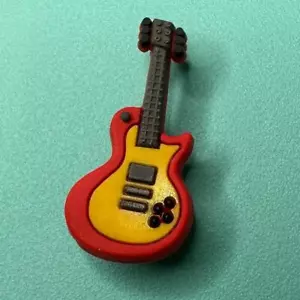 Red Guitar Crocs Shoe Charm - Picture 1 of 2