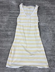 Tommy Hilfiger Nightgown Womens Medium Yellow Striped Sleeveless Knee Length - Picture 1 of 10