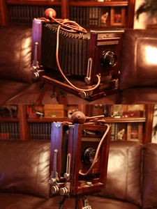 Antique 1800’s Folding KORONA 5X7 Camera, Gundlach, N.Y., & Tripod "BEAUTIFUL" - Picture 1 of 12