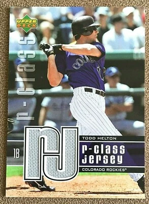 Todd Helton 2004 Upper Deck R-Class Jersey #TH Colorado Rockies Relic Insert MLB - Image 1 of 2