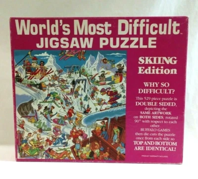World's Most Difficult Jigsaw Puzzle Skiing Edition 529 Pcs Complete 1991 - Image 1 of 4