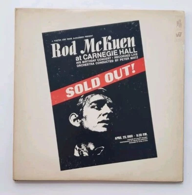 Vinyl Rod McKuen at Carnegie Hall Sold Out 2LP Live Orchestra Warner Bros 1969 Foto 1 de 4