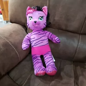 BUILD A BEAR BABW Honey Girls hg TEEGAN TIGER Katze ~ lila ~ Rockstar 18 Zoll - Bild 1 von 5