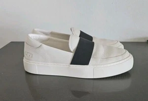 Zapatillas de plataforma UGG Chayze sin cordones para mujer talla 10 cuero blanco negro - Imagen 1 de 10