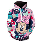 Kids Disney Minnie Mouse Hoodie Pullover Sweatshirt Jumper Costume Coat Gift