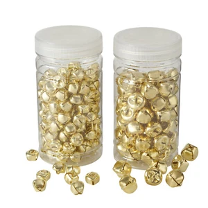 216 Stk Glocken gold farben Deko Glöckchen Weihnachten Basteln Metallglocken - Bild 1 von 1