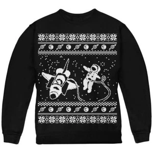 Astronaut in Space Ugly Christmas Sweater Youth Sweatshirt - Picture 1 of 4
