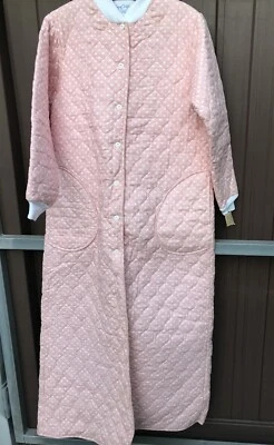 Pijama bata mujer Lanz of Salzburg talla pequeña rosa blanco regalo difícil de encontrar algodón Foto 1 de 4