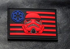 Stormtrooper USA Flag Star Wars Rogue Morale 3-D PVC Rubber Hook Patch (MTS2)