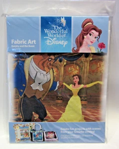 Disney Beauty & the Beast -The Dance -Cotton Fabric Art Panel 8.5” - Picture 1 of 10