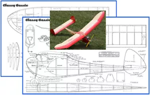 Model Airplane Plans (RC): Classy Gassie 51½" Wingspan for .23 (Musciano, 1947) - Picture 1 of 3