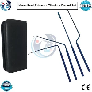 Nerve Root Retractor Titanium Coated Set With Pouch Neurosurgery Instruments - Picture 1 of 6