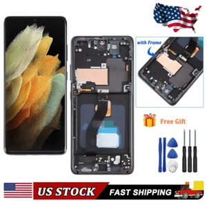 LCD Display Touchscreen Digitizer mit Rahmen für Samsung Galaxy S21 Ultra US-Ware - Bild 1 von 17