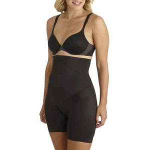 Miraclesuit Style 2419 Black Sz XL 16 Instant Tummy Tuck Hi Waist Thigh Slimmer - Picture 1 of 4