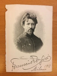 Cartolina autografa di Ferruccio Busoni - Picture 1 of 1