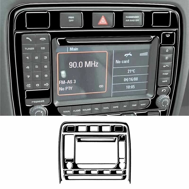 10Pcs Navigation For Porsche Cayenne Sport SUV 2003-2010 Gloss Black Panel Trim - Imagem 1 de 4