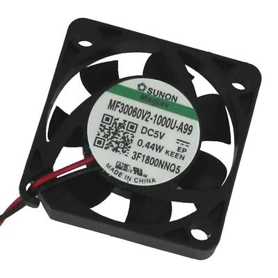 Fan 5V DC 0,36W 30x30x6mm 6,3m³/h 7100U/Min 6,3m³/h Sunon MF30060V21000UA99 - Image 1 of 4