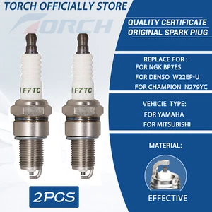 2x TORCH Spark Plug F7TC for Chainsaw 168F 168FA for NGK BP7ES ACDelco 412XLS - Picture 1 of 10