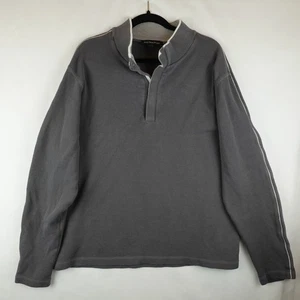 Suéter de punto acanalado Hathaway para hombre XXL gris 1/4 botones otoño golf - Imagen 1 de 13