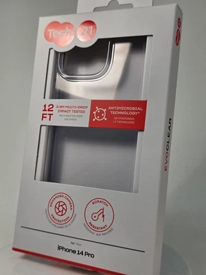 Lot of Tech21 EvoClear Case for Apple iPhone 14 Pro - Clear - New - Image 1 of 4