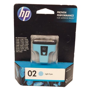 NOWY Oryginalny wkład atramentowy do drukarki HP 02 Light Cyan OEM Exp Oct 2013 ZAPIECZĘTOWANY - Zdjęcie 1 z 3