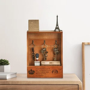 Wall Key Holder Wall Mounted Decorative Easy Installation Rustic Sturdy Key - Picture 1 of 5