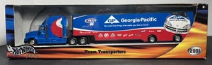 2001 NASCAR Hot Wheels Georgia Pacific #44 Die-Cast Team Transporters #55285 NIB - Picture 1 of 10