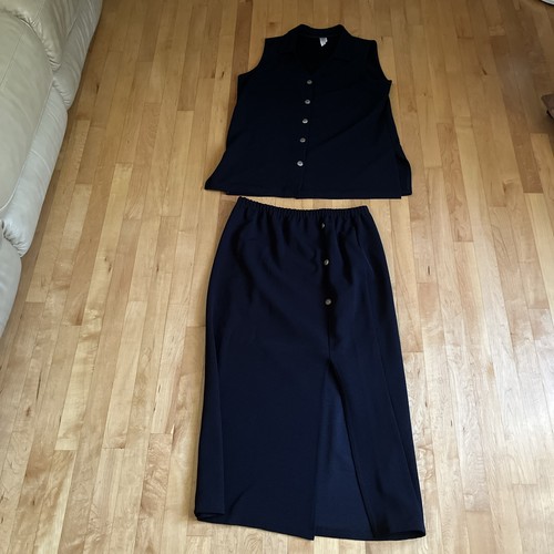 VETEMENTS Abito nero donna set gonna XLlarge taglia