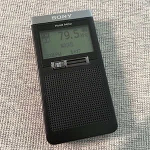 SONY SRF-T355 PLL Synthesizer Radio FM AM Black dry cell battery - Picture 1 of 3