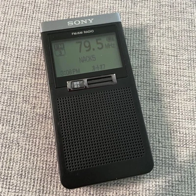 SONY SRF-T355 PLL Synthesizer Radio FM AM Black dry cell battery - Image 1 of 3