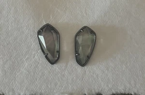 Rarität! Kendra Scott Mirror Rock Black Gunmetal Ohrstecker Statement Ohrringe - Bild 1 von 3