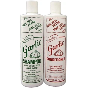 20oz Unscented Shampoo & Conditioner with Garlic - Nourish & Strengthen Hair - Picture 1 of 4