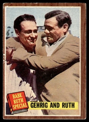 1962 Topps Lou Gehrig/Babe Ruth New York Yankees #140 Foto 1 de 2