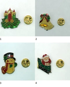 Weihnachtsnadel - Bitte wählen Sie eine - Vintage 80er Jahre Ansteck-/Mützennadel (1-4) - Bild 1 von 6