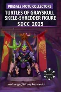 2025 SDCC Exclusive MOTU Turtles of Grayskull Skele-Shredder Figure PRESALE - Picture 1 of 11