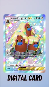 Alolan Dugtrio EX Shiny Mega Rising Pokemon TCG Pocket Trade 2 stelle ⭐⭐ (inglese) - Foto 1 di 1
