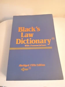 Black's Law Dictionary With Pronunciations Abridged Fifth Edition Paperback - Picture 1 of 3