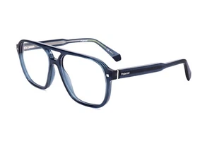 Occhiali da Vista Polaroid PLD D444 ZX9 BLUE AZURE 57/16/145 Uomo - Photo 1/4